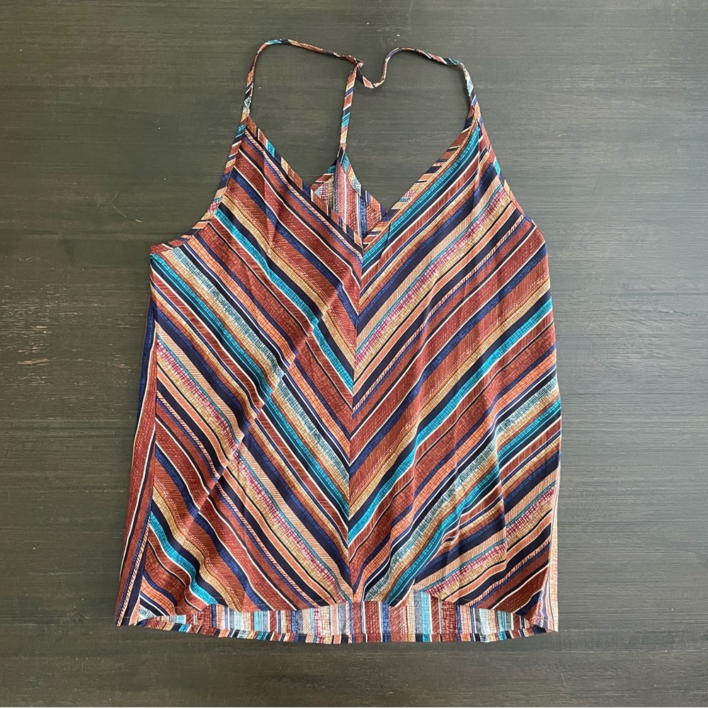 Striped Halter Tank Top
